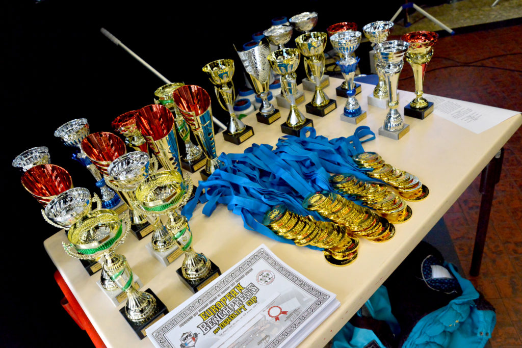 European cup 2017 benchpress deadlift medailles